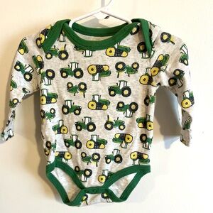 John Deere Green and Yellow Tractor Onesie